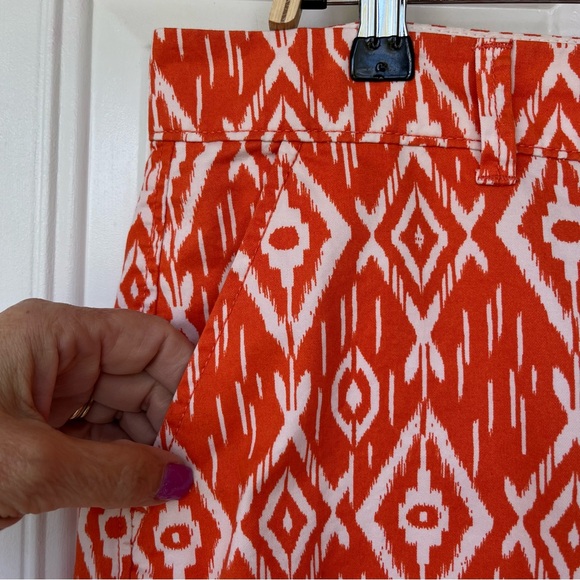 •Old Navy• Orange/White IKAT Patterned Shorts - Size 12 - Picture 4 of 9